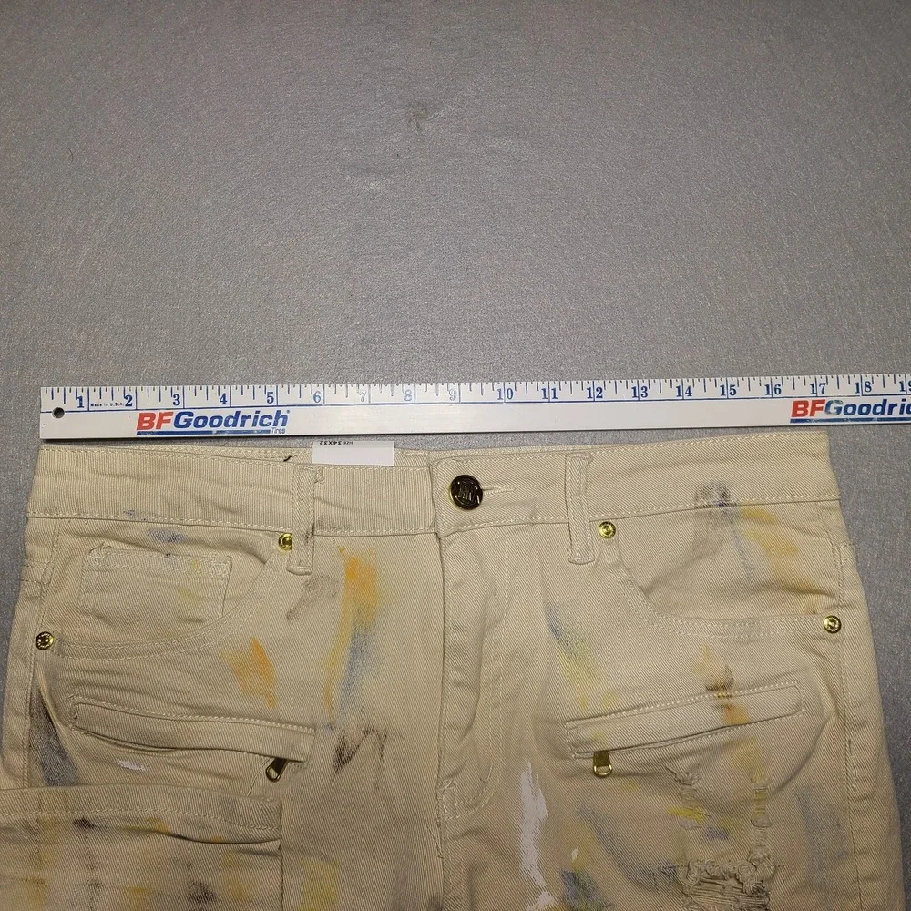 Argonaut Nation Jeans Men 34x32 Distressed Brown Cotton